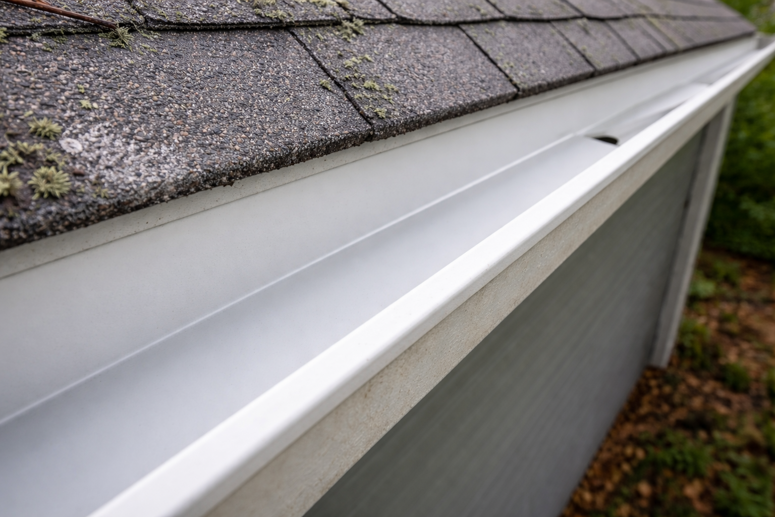 Cleaning Spring Rain Gutters With Pressure Washer After