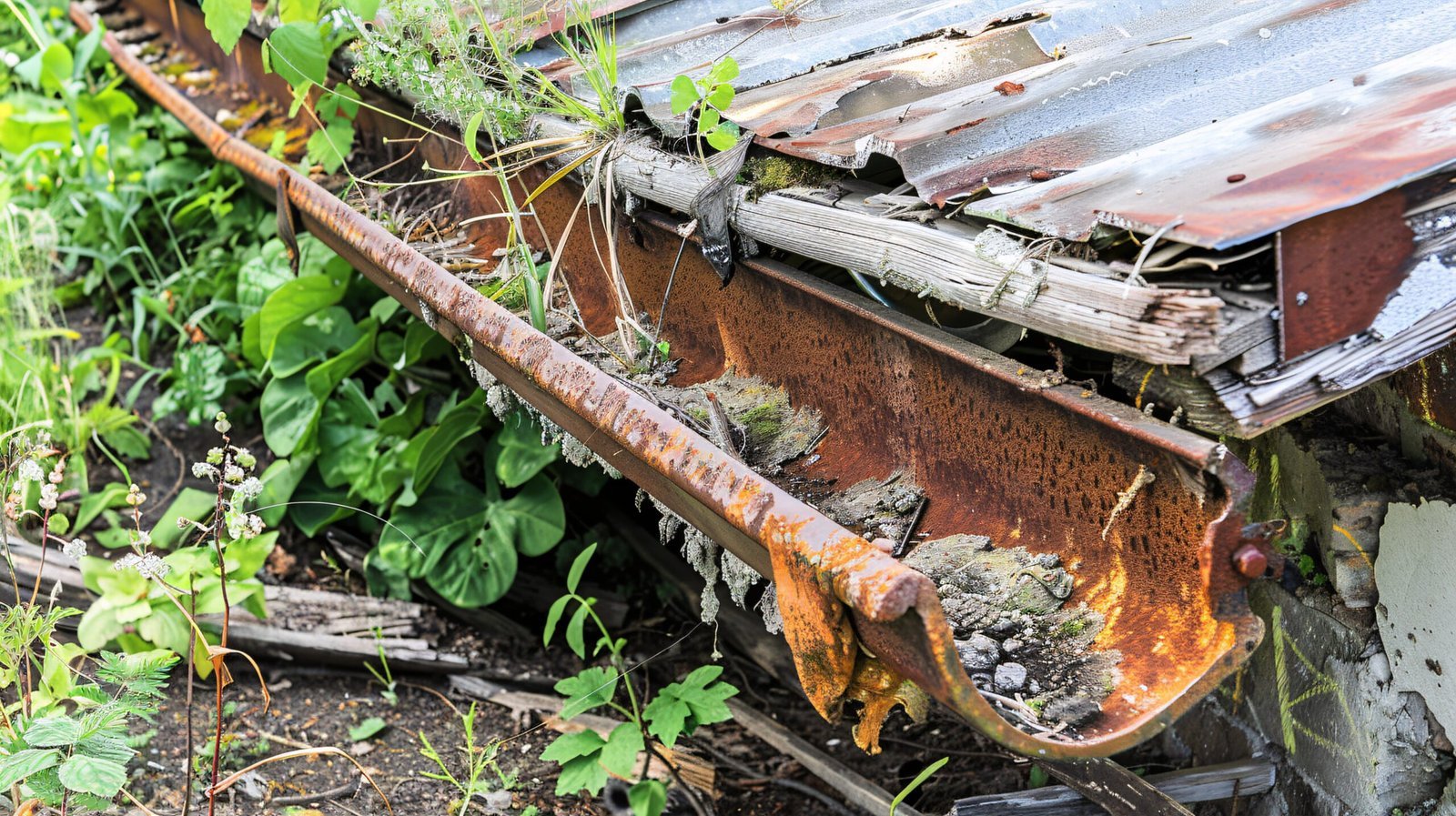 Gutter Cleaning Before