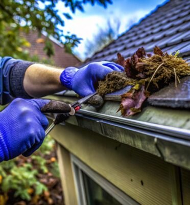 Cleaning Gutters With Tools