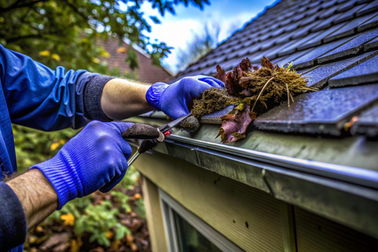 Cleaning Gutters With Tools